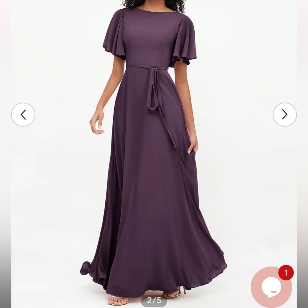 Babaroni brand new plum Yvette purple bridesmaid prom formal dress